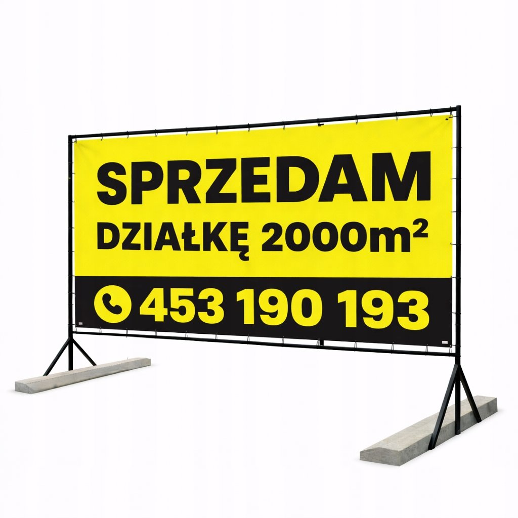 Gotowy baner „Sprzedam działkę” 510g PREMIUM