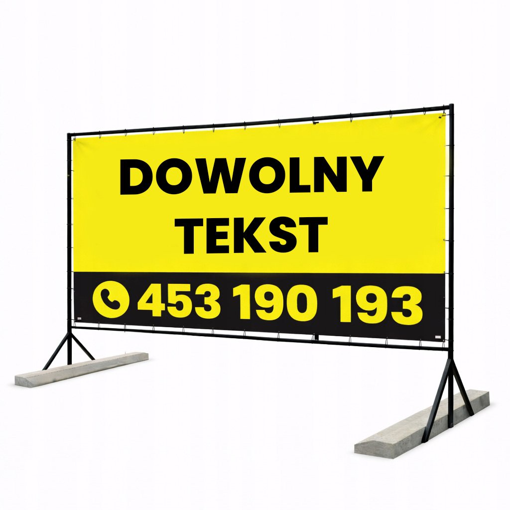 Gotowy baner z dowolnym tekstem 510g PREMIUM
