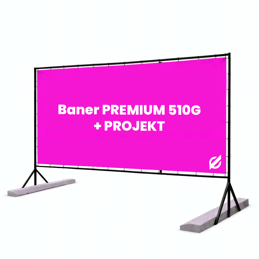 Baner reklamowy + Projekt 510g PREMIUM